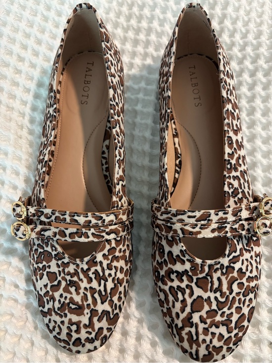 Talbots Shoes - Talbots Leopard-Print Mary Jane Flats in Brown and Black